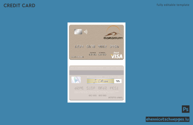Mustervorschau der Turkmenistan Garagum IJSB Visa-Debitkarte